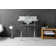Marble White/Polished Chrome Oval Console Bathroom Sink with Overflow