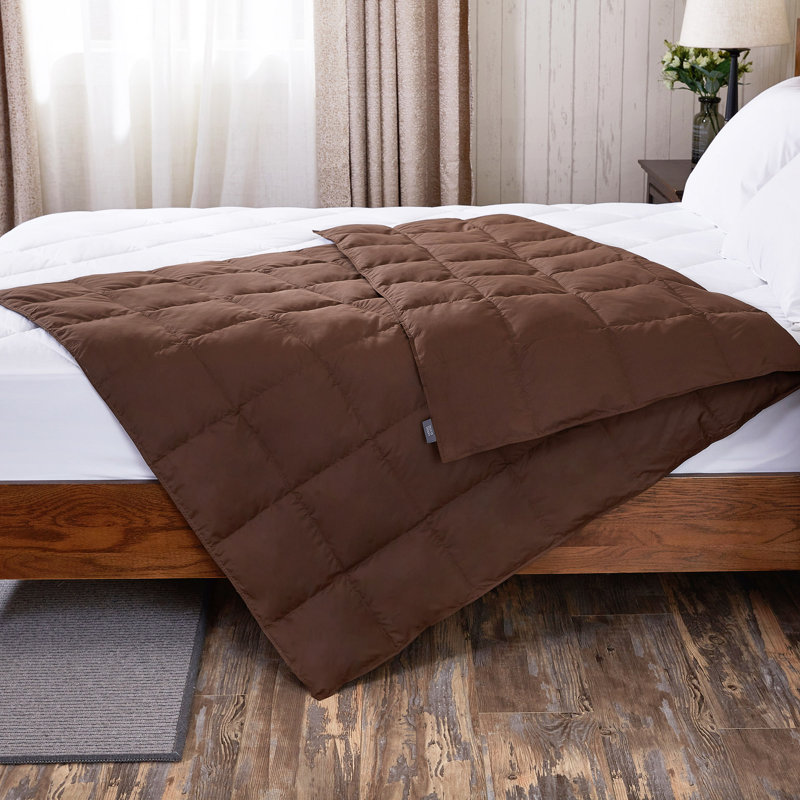 Quilted Throw Blanket, Chocolate