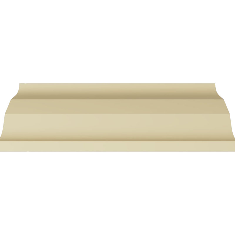 Primed Geometric Urethane Crown Moulding Sample, 12 in