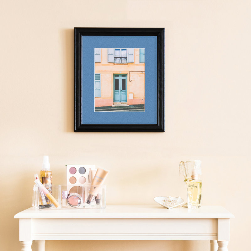 Cadre 12 po x 24 po simple noir mat, Bleu liberté