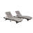 Reclining Chair Pair - All-Weather Pe , Portable, Fits Patio And Garden Outdoor Chairs Gray Cushions, Foldable For Poolside-1074739065