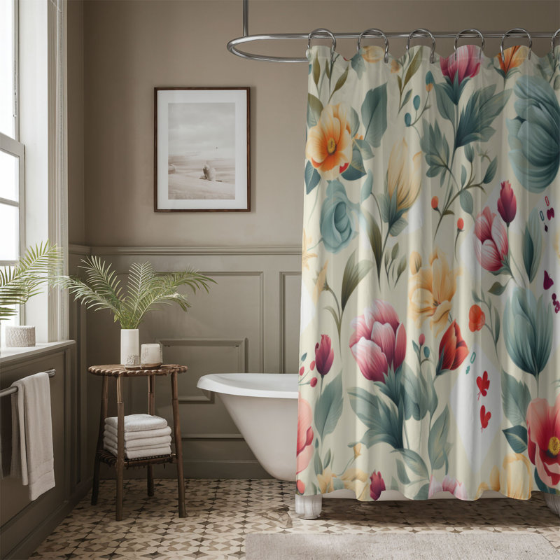 Playful Prints - Rideau de douche Premium, H 74 po x l 71 po
