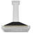 Zline 36 In. Autograph Edition Stainless Steel Range Hood With Black Matte Shell And Polished Gold Handle-97577446