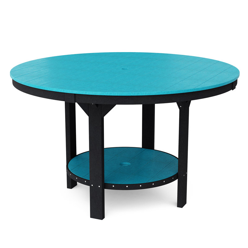 Table bistro Heritage 60 ", Bleu Aruba / noir