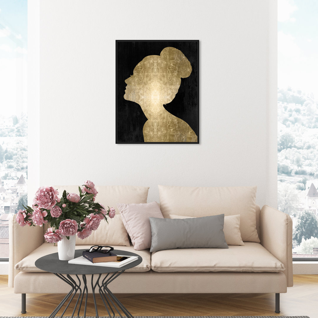 " People And Portraits Flower Built Glam, Modern & Contemporary Gold " by Oliver Gal House of Hampton® 