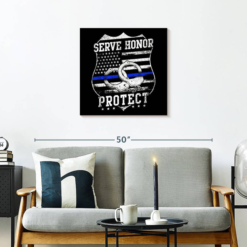 Lelar Serve Honor Protect, 24" H x 24" W