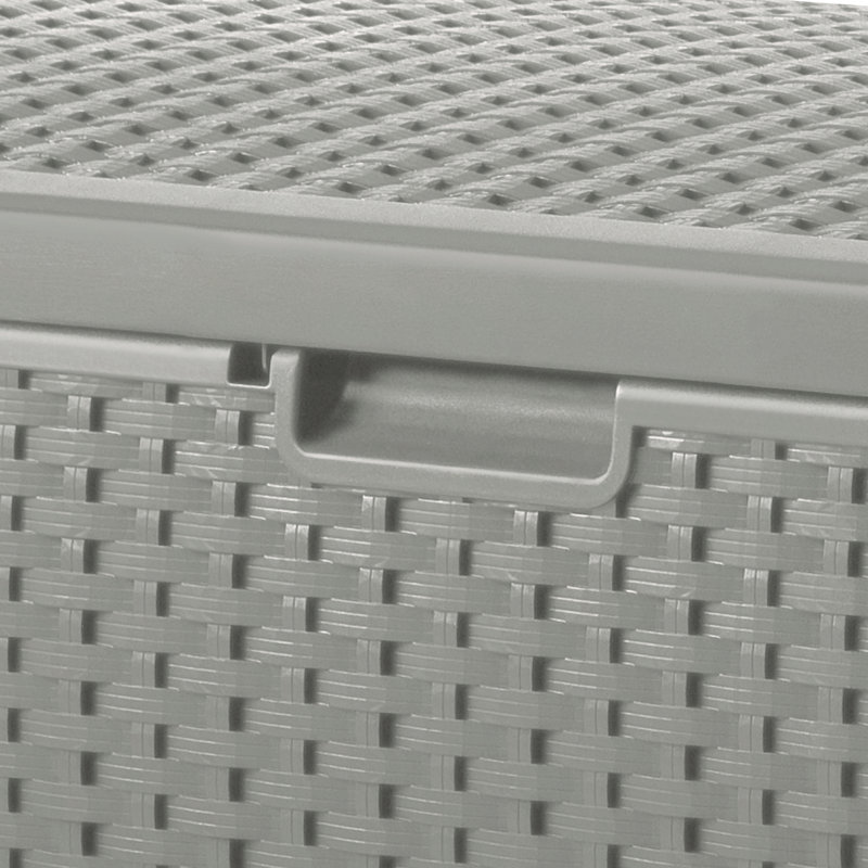 Suncast Water Resistant Resin Lockable Deck Box, 73, Gray