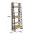 Modern Bookshelf with Metal Edges, Atlantic Pine Finish, 23.6 x 63.0 x 11.8 inches | Durable 100% Chipboard, 0.7-inch Thickness | Wall-Mountable Design, Numerous Shelves for Stylish Storage & Display