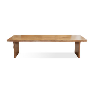 Modern Burlywood Rectangular Solid Wood Dining Table