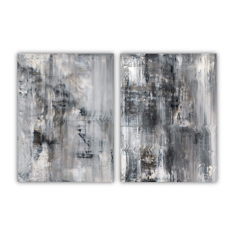 154 Set par John Beard - Reproduction d'artiste sur toile, Cadre flottant brun, L 24 po x H 30 po x P 3 po