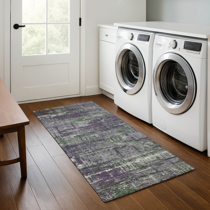 Premium Machine Washable Mouton Geometric Rug, Runner 2'3" x 7'6"