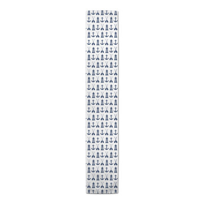 Nautical Icons Coral Table Runner