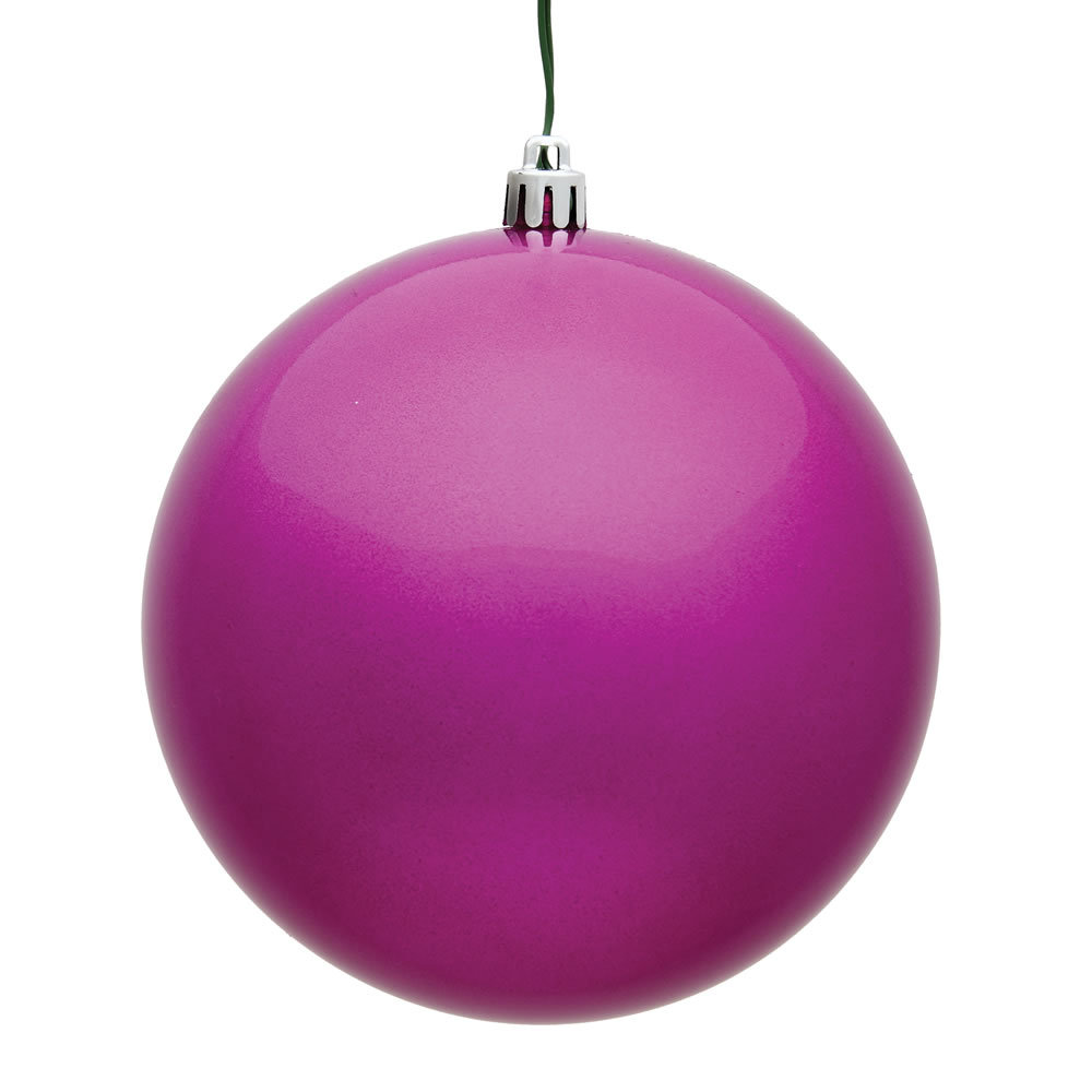 Shatterproof Bauble, 3" H x 3" W x 3" D, Fuchsia