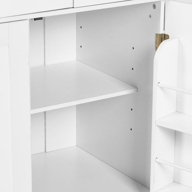 Rolling Kitchen Island with Drop Leaf & Power Outlet