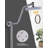 1-Spray Multifunction Round Wall Bar Shower Kit with Swivel Shower Head, Hand Shower and Soap Caddy-94955123