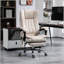 Chaise de bureau avec polyester, pivotante, soutien lombaire, massage, hauteur réglable, appui-tête, repose-pieds
