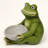 Frog Garden Statue with Bowl