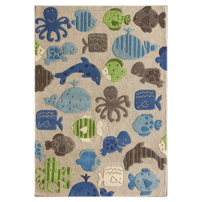 Singh Rectangle Tufted Wool Rug, Rectangle 5' x 7'