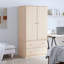 Aabas 2 Door Solid Wood Wardrobe-2100541535