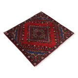 Fine Hand Knotted Persian Joshaghan 2'7" x 2'9"