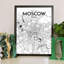 Moscow City Map - Unframed Graphic Art Print on Paper-678747959-794921488