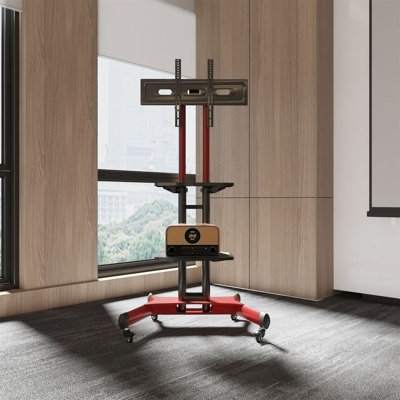 Universal Swivel TV Stand Height Adjustable Table Top