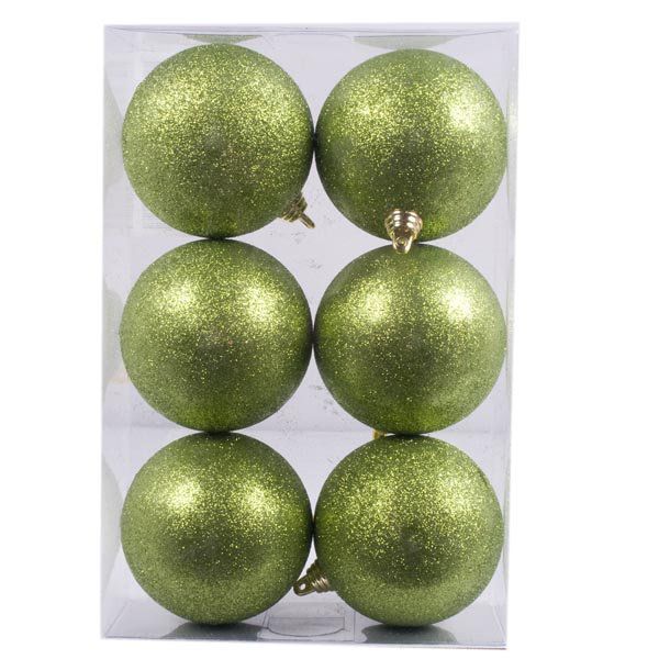 8cm Ball Ornament, Lime Green
