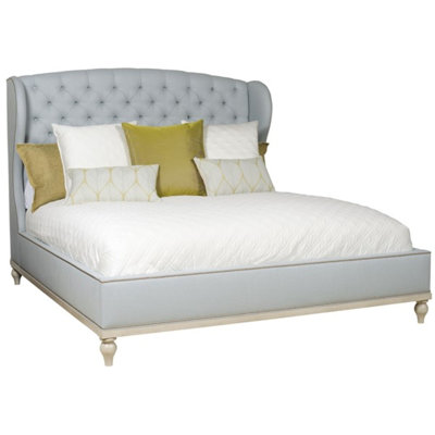 Emma King Tufted Upholstered Low Profile Panel Bed -  Vanguard Furniture, V1728K-HF_9STNailhead_153038_Wrenn