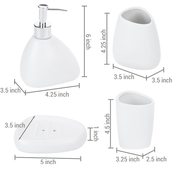 Melchiore 4 Piece Bathroom Accessory Set Orren Ellis