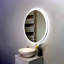 32 po Miroir de salle de bain rond rond en acrylique à intensité variable