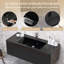 Meuble-lavabo moderne à rayures avec lavabo simple