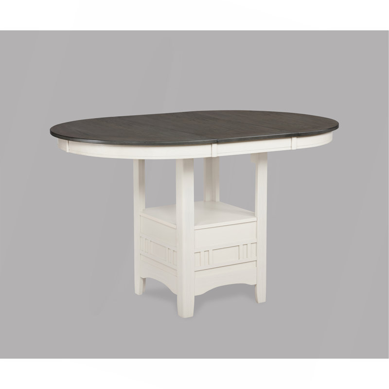 Table de salle à manger 1 pièce, Gris / Crème