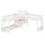 Lit simple superposé en forme de L avec bureau et tiroirs de rangement, lit superposé peu encombrant avec ports USB-1117834037