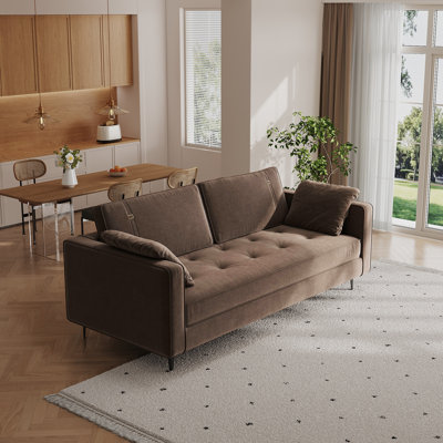 Housse de canapé extensible en velours rétro 6 pièces, lavable à la machine, pour canapés 3-4 places