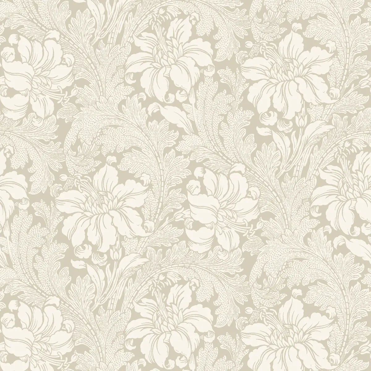 Boråstapeter Acanthus Garden Wallpaper Roll, Stone