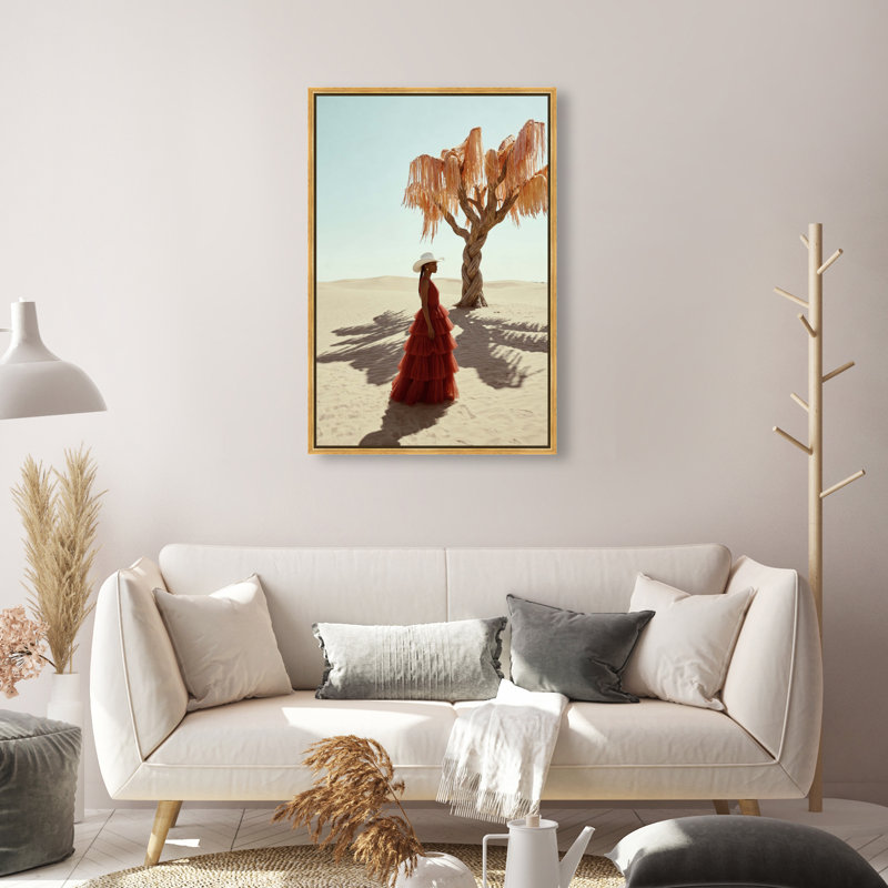 Cowgirl Couture Print by Oliver Gal, 21"H x 31"W, Gold Floater Frame
