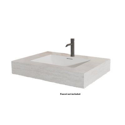 Travertin blanc sans joint de 91 cm