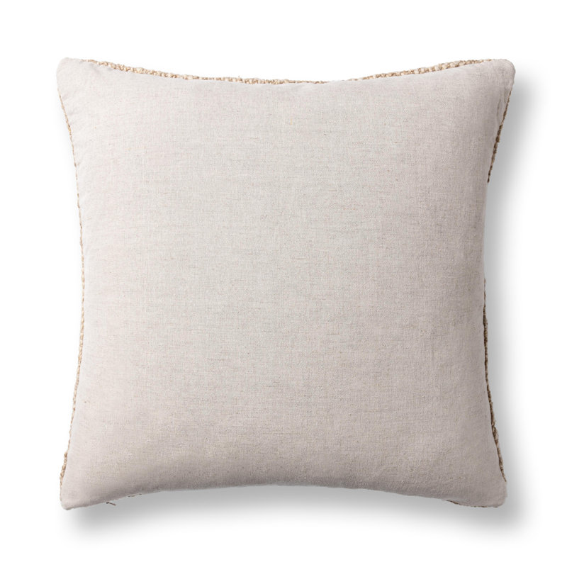 Jai Linen Blend Throw Pillow, Square 22"