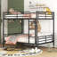 Ensemble de lit superposé en bois avec lit gigogne, rangement et bureau Ailleen-1940472760-1895869423