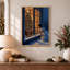 Snowman Gazing at Lit Tree Christmas Canvas Wall Art-1304971050