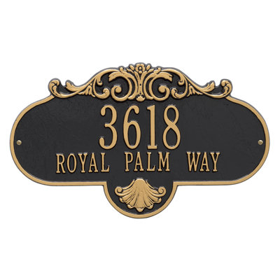 Rochelle 2-Line Wall Address Plaque