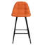 2 tabourets de bar Modern Home, en similicuir, acier, avec dossier et repose-pieds, comptoir de 25,5 po, chaises de hauteur brune, structure en acier