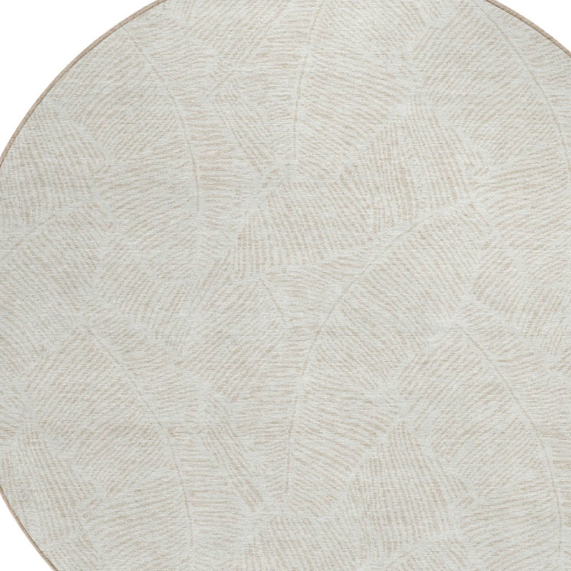 Tapis ivoire rond 8 po