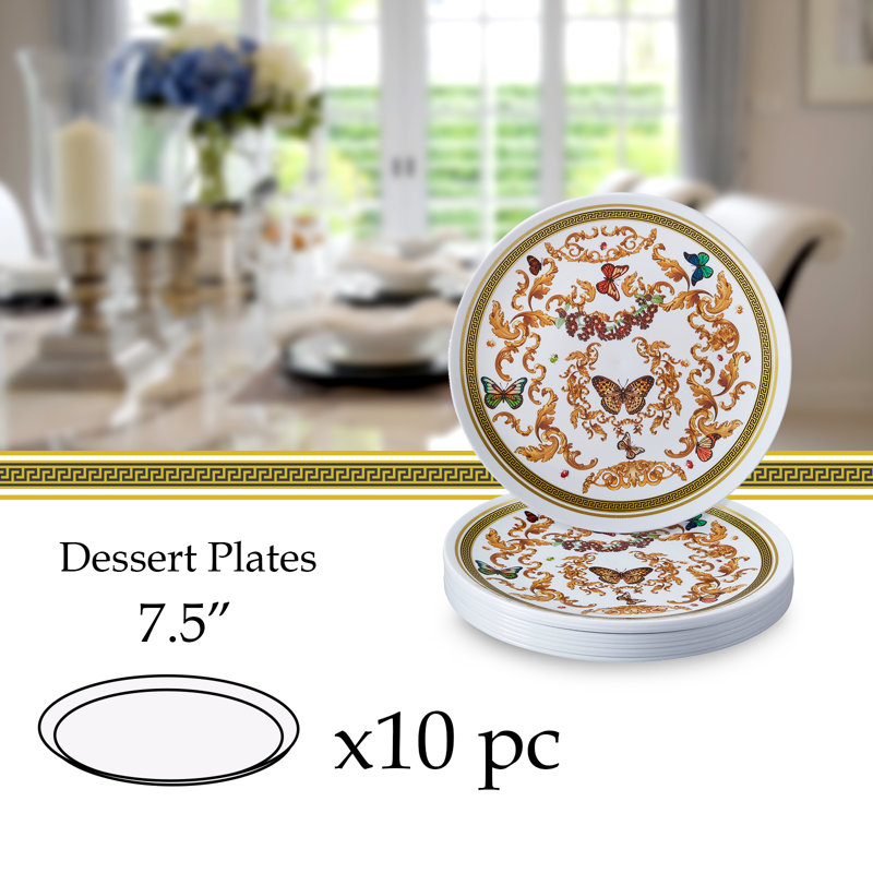 Assiette à dessert en plastique jetable