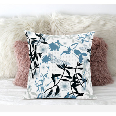 Floral Outdoor Reversible Throw Pillow