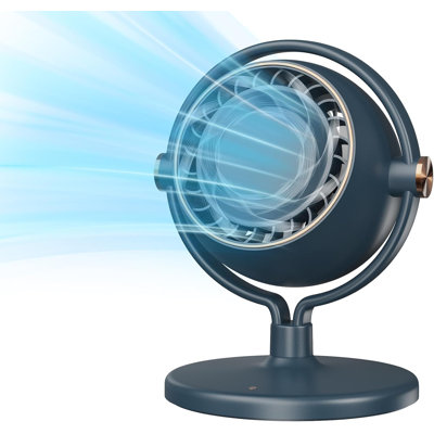 Ventilateur de bureau, ventilateurs de table, ventilateur silencieux de 7,5 pouces pour la chambre à coucher, ventilateurs de table, ventilateur de bureau rechargeable, ventilateur de bureau portable, ventilateur de bureau, 3 vitesses, peut être ajusté