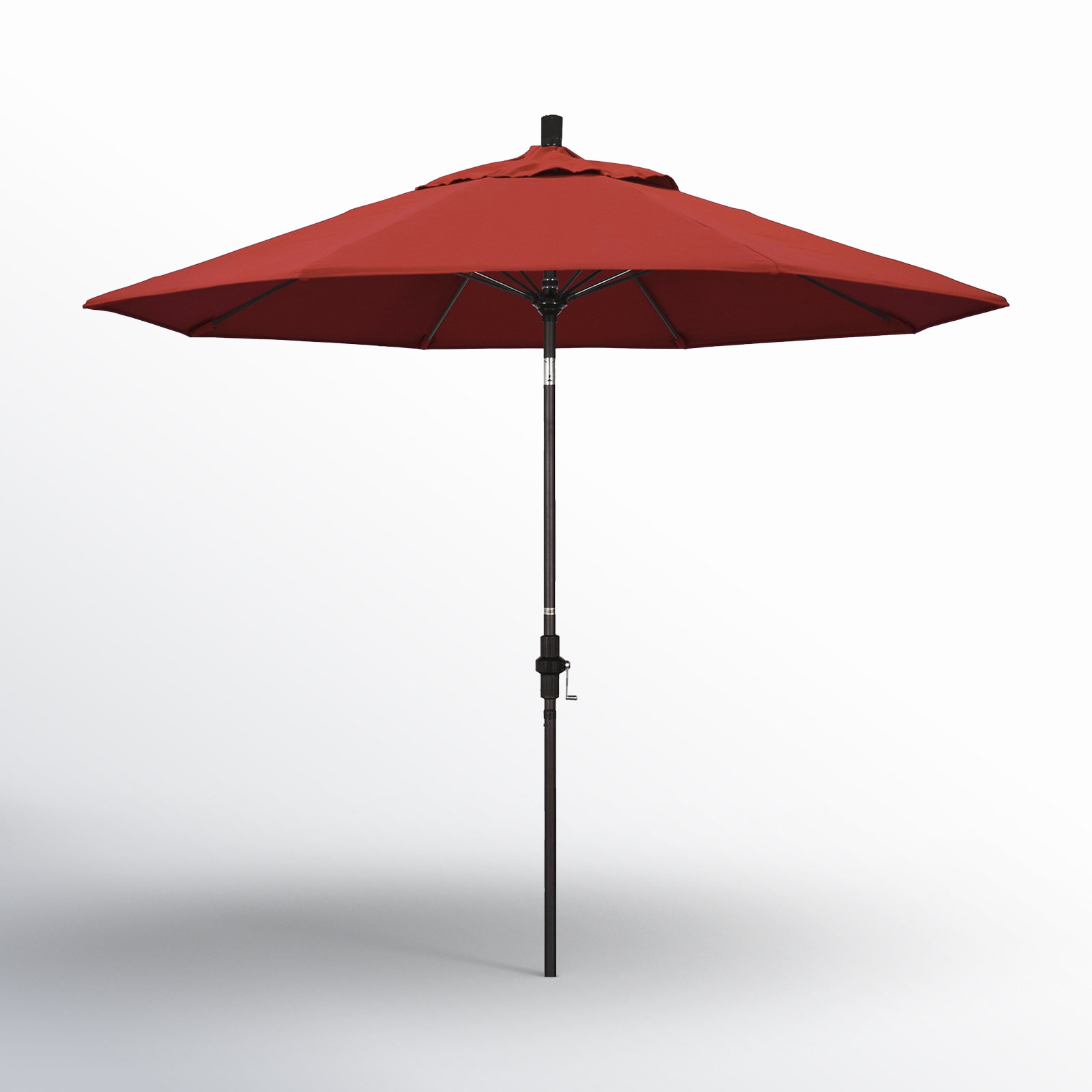 Roverta 9' Market Sunbrella® Umbrella, Canvas Jockey Red Sunbrella® Canvas Black, Black