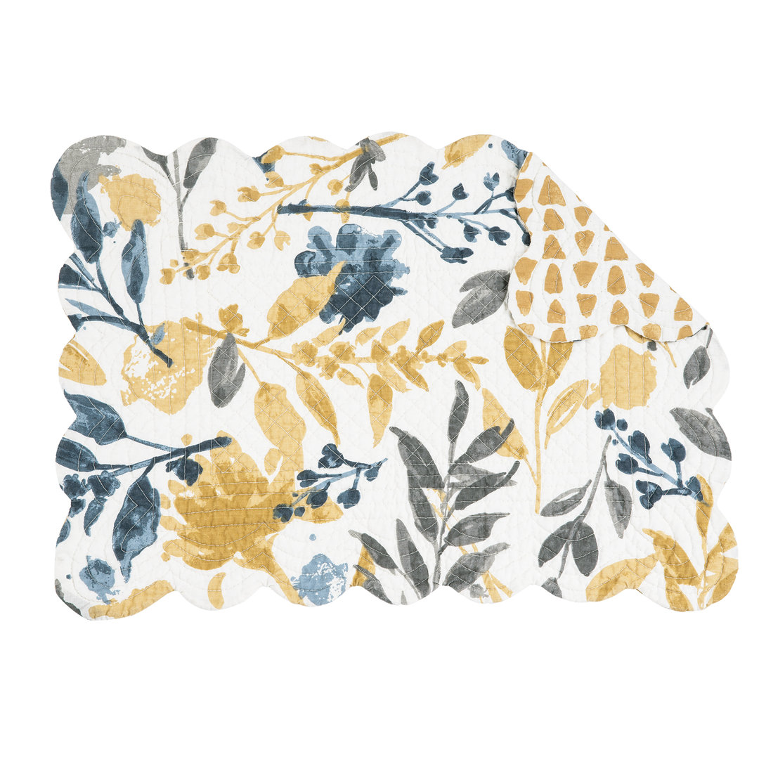 Lillianne Cotton Floral Rectangle Placemat (Set of 6) Winston Porter