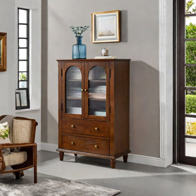 Modern solid wood multi-purpose accent cabinet