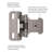 Single Demountable Hinge 1/2" overlay Face Frame Self-Close - Satin Nickel - Cabinet Door Hinges (Set of 2)-91110940-125354341